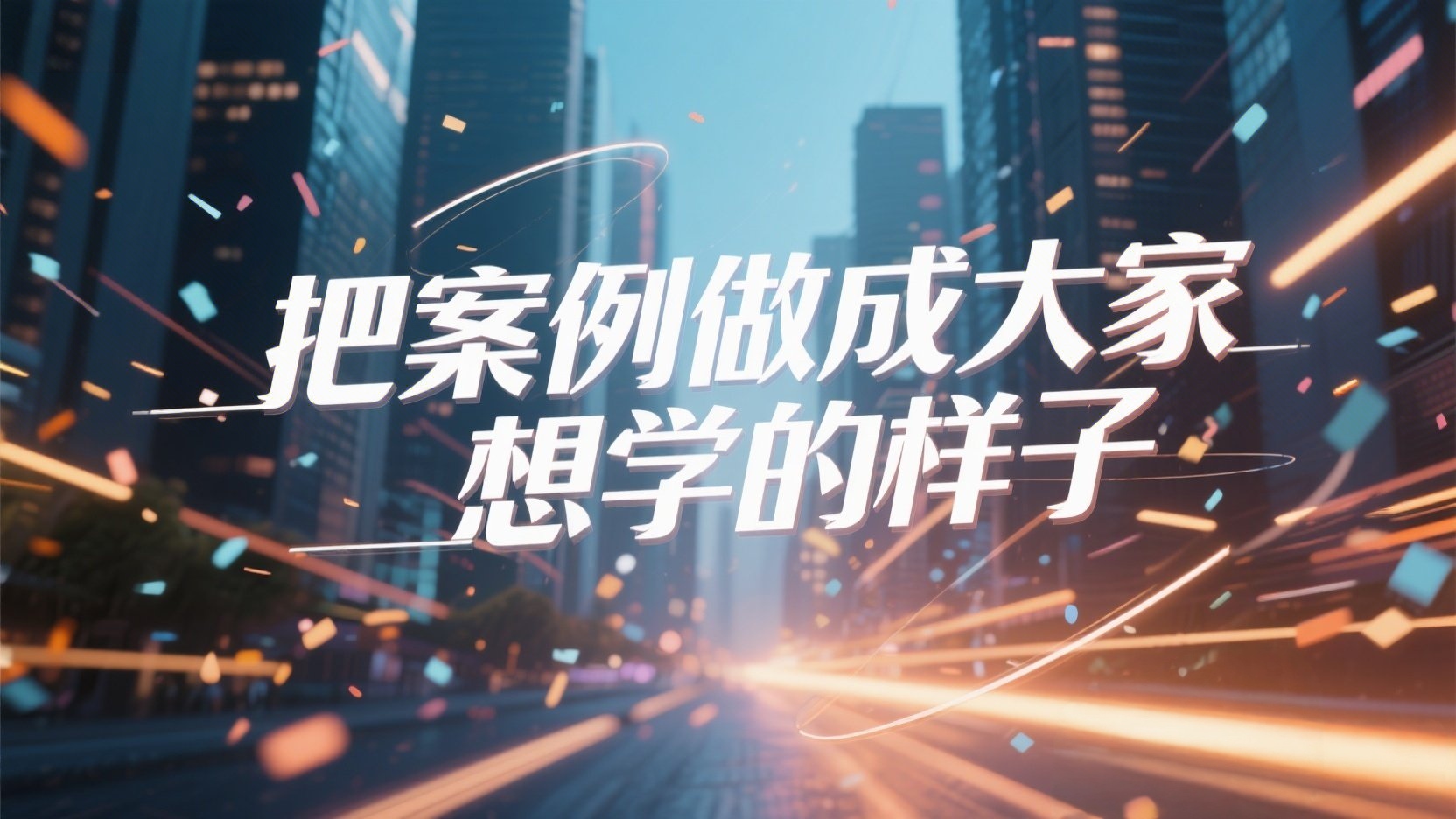 把案例做成大家想学的样子（一）
